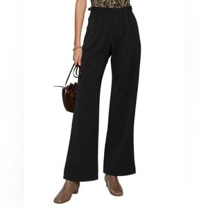 NWT HEARTLOOM Clove Pants Wide Leg Trouser Belt Buckle Tab Waist